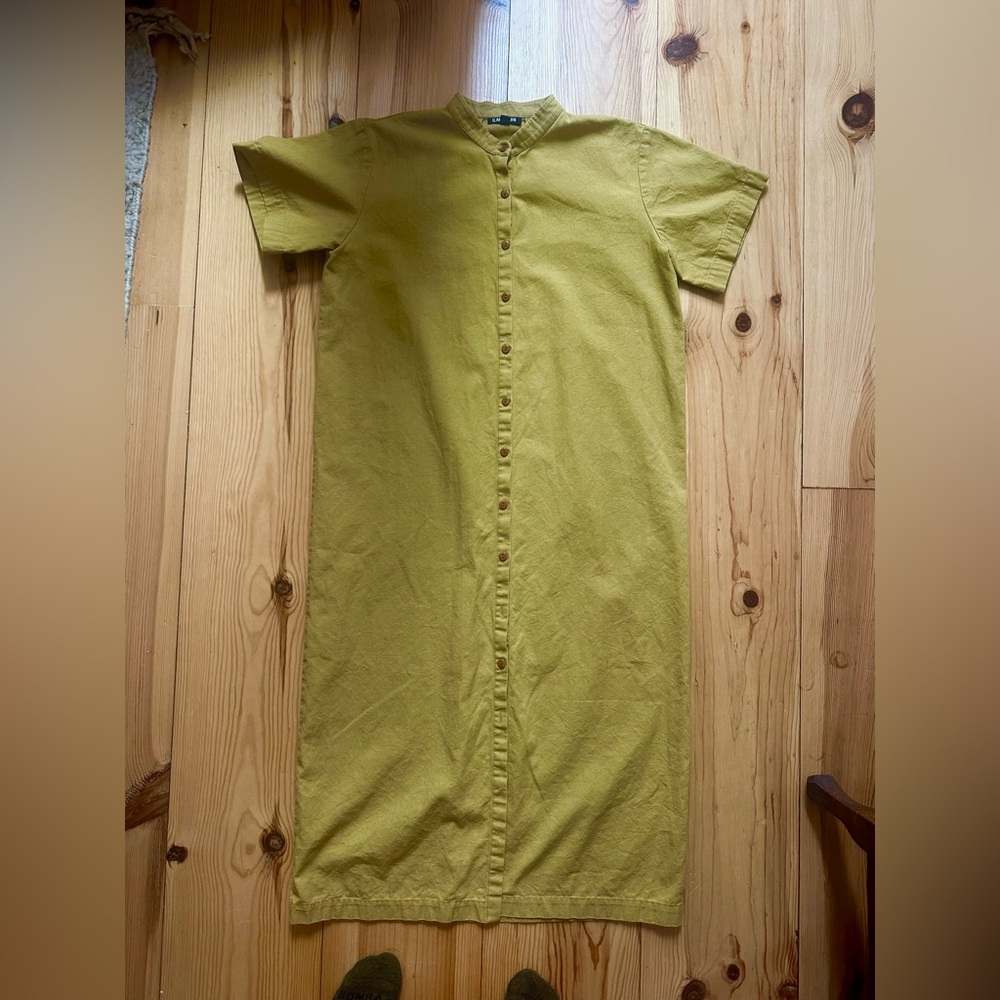 Ilana Kohn Mustard Yellow button up dress Medium